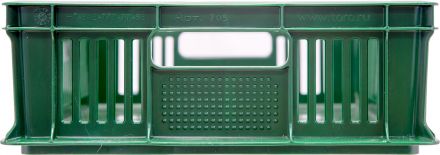 Ящик 600х400х140 мм перфорированный с ручками синий