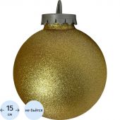 Шар 150мм, с глиттером лакированный (золотой) , 4963861 Шар 150мм, с глиттером лакированный (золотой) , 4963861