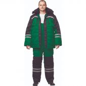 Костюм рабочий зимний муж з03-КПК зел/черн (р.44-46)182-188