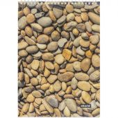 Блокнот А4 80л Attache Текстуры природы Камешки клетка, греб, ВД-лак Блокнот А4 80л Attache Текстуры природы Камешки клетка, греб, ВД-лак