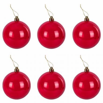 Шары ёлочные 24 шт., 5 см, "Eden Colors", пластик, цвет: красный/жемчужный, ЗОЛОТАЯ СКАЗКА, 591978