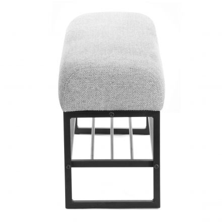 Банкетка-обувница Charli Lux/Чарли Люкс велюр/букле, VT shape silver Банкетка-обувница Charli Lux/Чарли Люкс велюр/букле, VT shape silver