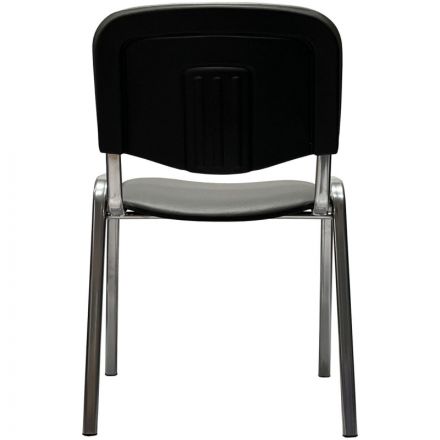 Стул КО_EChair Rio(ИЗО) искожа серая мат.тисненная 503, каркас под хром Стул КО_EChair Rio(ИЗО) искожа серая мат.тисненная 503, каркас под хром