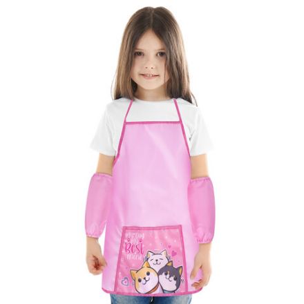 Фартук с нарукавниками для уроков труда ПИФАГОР, 1 карман, 46x54 см, "Best team", 273762