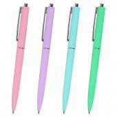 Ручка шариковая автоматическая BRAUBERG X17 PASTEL, СИНЯЯ, стандартный узел 0,7 мм, линия письма 0,5 мм, 144155