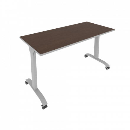 Mobile System Стол складной мобильный СМ-5 Венге кромка титан/Тёмно-серый металл 1400*650*757
