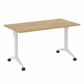 X-Pull Стол складной мобильный X.M-3.7 Тиквуд светлый/Белый металл 1380*720*753 X-Pull Стол складной мобильный X.M-3.7 Тиквуд светлый/Белый металл 1380*720*753