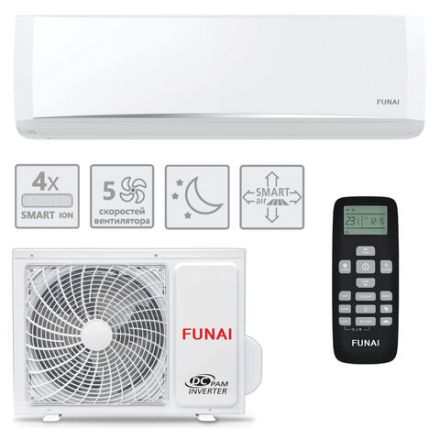 Сплит-система FUNAI RAC-SN70HP.D06, внешний и внутренний блок, площадь помещения до 70 м2, НС-1695055 Сплит-система FUNAI RAC-SN70HP.D06, внешний и внутренний блок, площадь помещения до 70 м2, НС-1695055