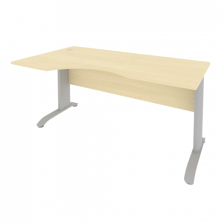 Riva Metal-L Стол криволинейный левый ПЛ.СА-1 (L) Клён/Тёмно-серый металл 1600*900*750 Riva Metal-L Стол криволинейный левый ПЛ.СА-1 (L) Клён/Тёмно-серый металл 1600*900*750