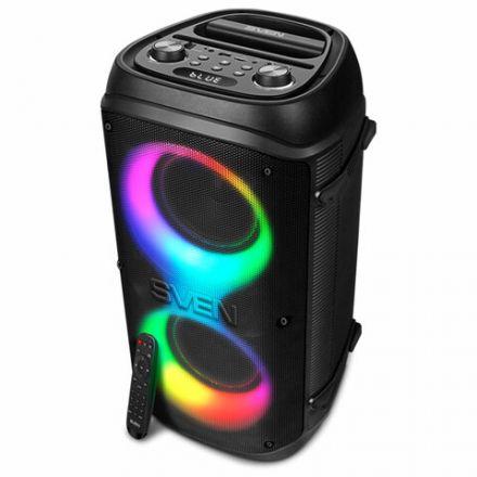 Колонка портативная SVEN PS-800, 100 Вт, TWS, Bluetooth, FM, USB, microSD, LED-дисплей, черная, SV-021511