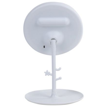 Зеркало настольное с LED-подсветкой для макияжа, диаметр 17 см, 3 режима свечения, аккумулятор 1200 mAh, цвет белый, WBZ (ВБЗ), 609330 Зеркало настольное с LED-подсветкой для макияжа, диаметр 17 см, 3 режима свечения, аккумулятор 1200 mAh, цвет белый, WBZ (ВБЗ), 609330