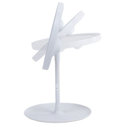 Зеркало настольное с LED-подсветкой для макияжа, диаметр 17 см, 3 режима свечения, аккумулятор 1200 mAh, цвет белый, WBZ (ВБЗ), 609330 Зеркало настольное с LED-подсветкой для макияжа, диаметр 17 см, 3 режима свечения, аккумулятор 1200 mAh, цвет белый, WBZ (ВБЗ), 609330