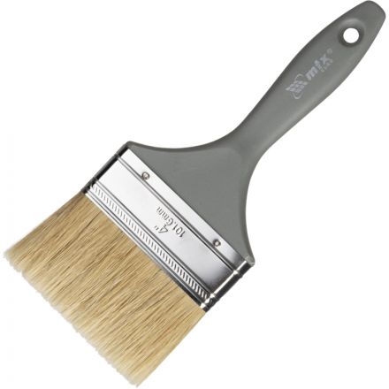 Кисть плоская 100 мм (4) натуральная щетина пластик. ручка Евро MTX 83067