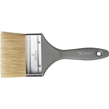 Кисть плоская 100 мм (4) натуральная щетина пластик. ручка Евро MTX 83067