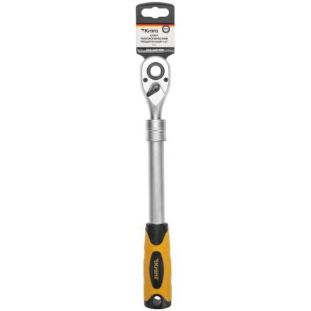 Ключ телеск. трещ. 1/2, 330-460мм, CrV, двухкомп рукоятка KRANZ KR-12-8411