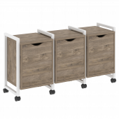 Loft Тумба на колесных опорах наборная. Вариант №5 VR.L-TN-5.K Тиквуд тёмный/Белый металл 1440*460*767 Loft Тумба на колесных опорах наборная. Вариант №5 VR.L-TN-5.K Тиквуд тёмный/Белый металл 1440*460*767