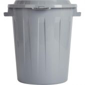 Бак для отходов 60л пластик, серый с крышкой_СПБ
