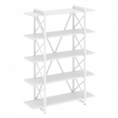 Loft Стеллаж на регулируемых опорах-5 полок VR.L-MST.O-5.8V Белый бриллиант/Белый металл 1200*400*1650