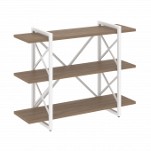 Loft Стеллаж на регулируемых опорах-3 полки VR.L-MST.O-3.8V Дуб аризона/Белый металл 1200*400*910