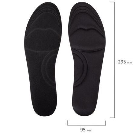 Стельки для обуви с ЭФФЕКТОМ ПАМЯТИ, материал MEMORY FOAM, размер RU 39-44 / EU 40-45, с линиями выреза, SHEGRA (ШЕГРА), 700745