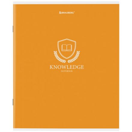 Тетрадь А5, 80 л., BRAUBERG, скоба, клетка, обложка картон, "Knowledge", 404409