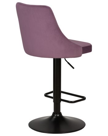 Набор 2 шт Стул барный DOBRIN JOSEPH BLACK, пудрово-сиреневый велюр (MJ9-52)