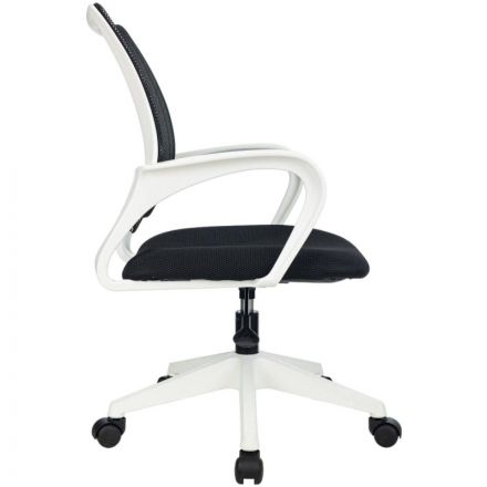 Кресло VB_Echair-396W (LT) сетка/ткань черный пластик белый