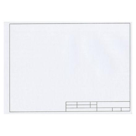 Папка для черчения А4, 210х297 мм, 10 л., 160 г/м2, рамка горизонтальный штамп, ПИФАГОР, 129230