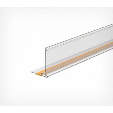 Ценникодержатель полоч. самокл.Т-проф.,ME 39x1000мм, прозрач., 50шт/уп