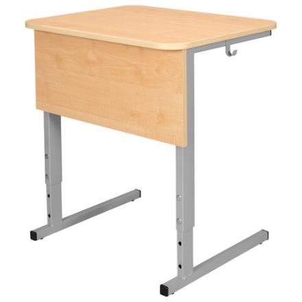 Стол-парта 1-местный, регулируемый угол, СУТ.54-01, 600х500х520-640 мм, рост 2-4, серый каркас, ЛДСП клён