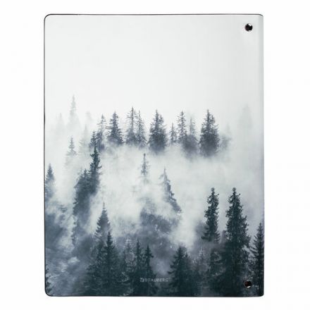 Тетрадь на кольцах БОЛЬШАЯ А4 (240х310 мм), 120 л., под кожу, BRAUBERG VISTA, "Туман", 404515