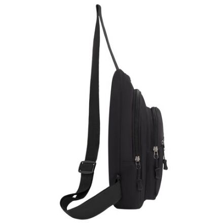 Рюкзак однолямочный HEIKKI PROMPT (ХЕЙКИ), 2 отделения, черный, 30х16х6 см, 273926