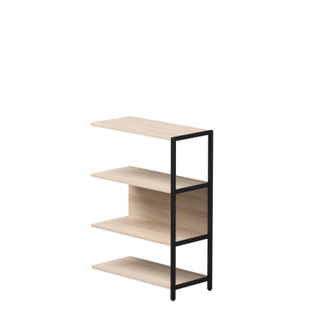 Полустеллаж металлический средний Everprof EVO 805х385x1120 Дуб Соната/Черный