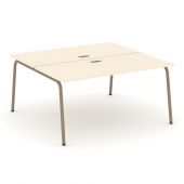 Estetica Рабочая станция на 2 места ES.D.RS-2.4-LK Сатин/Латте металл 1580*1500*750