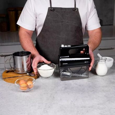 Миксер TIMBERK T-HM40S50, 700 Вт, 5 скоростей, 2 венчика, 2 крюка для теста, контейнер, черный Миксер TIMBERK T-HM40S50, 700 Вт, 5 скоростей, 2 венчика, 2 крюка для теста, контейнер, черный