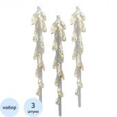 Набор игрушек подвесных из стекла, наб.3 шт / 2X2X14см арт.92631 Набор игрушек подвесных из стекла, наб.3 шт / 2X2X14см арт.92631