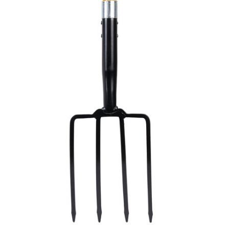 Вилы копальные стальные 19х28 см, ОБЩАЯ ДЛИНА 115 см, черенок стекловолокно, V-ручка, RABBITEX (РАББИТЕКС) "FIBERGLASS", 700491