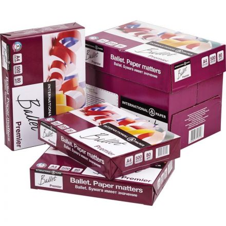 Бумага для офисной техники Ballet Premier (А4, 80 г/кв.м, белизна 161% CIE, 500 листов)