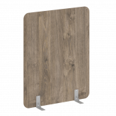 R-line Перегородки на металлических опорах на фетровых подпятниках DP.F-120-150 Тиквуд тёмный/Серый металл 1200*18*1500