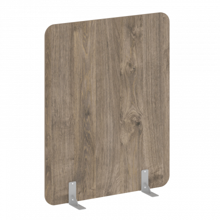 R-line Перегородки на металлических опорах на фетровых подпятниках DP.F-120-150 Тиквуд тёмный/Серый металл 1200*18*1500