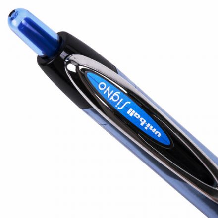 Ручка гелевая автоматическая с грипом UNI-BALL (Япония) "Signo", СИНЯЯ, корпус тонированный, узел 0,7 мм, линия письма 0,4 мм, UMN-207, UMN-207 BLUE