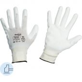 Перчатки защитные полиэфир/полиуретан, белый Manipula ПОЛИСОФТ (MG-166) р10