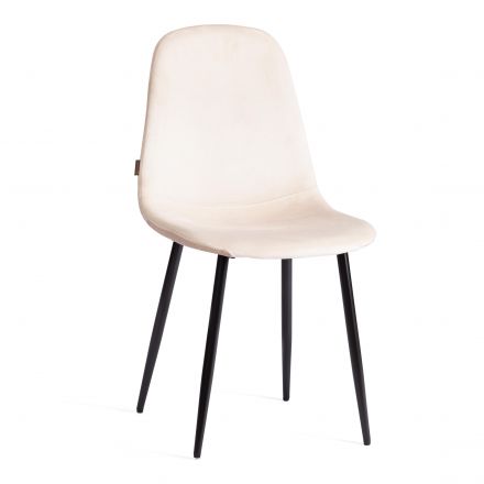 Стул BREEZE (mod. JSC-58) Велюр/металл , 44 х 53 х 86 см, beige (бежевый) HLR2 / черный
