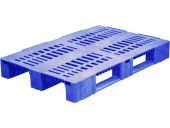 Паллет 1200х800х150 перфорированный (версия 2), на 3-х полозьях  синий