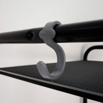 Стеллаж на металлокаркасе "Валенсия-15", 455х300х1555 мм, 5 полок, черный, СТВ15 Ч