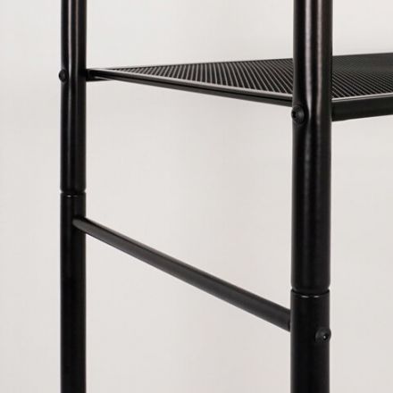 Стеллаж на металлокаркасе "Валенсия-15", 455х300х1555 мм, 5 полок, черный, СТВ15 Ч