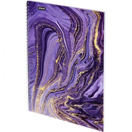 Бизнес-тетрадь А5,96л,кл,греб,ламин.обл. Attache Selection Fluid Фиолетовый