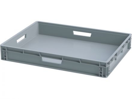 Ящик п/п 800х600х120 сплошной, усиленное дно, цв. серый