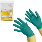 Перчатки МНОГОРАЗОВЫЕ латексные VILEDA, х/б напыление, СВЕРХПРОЧНЫЕ (неопрен), размер 9,5-10, XL (оч большой), зелено-желтые, 130 г, 174309 Перчатки МНОГОРАЗОВЫЕ латексные VILEDA, х/б напыление, СВЕРХПРОЧНЫЕ (неопрен), размер 9,5-10, XL (оч большой), зелено-желтые, 130 г, 174309