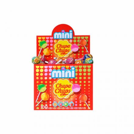 Карамель CHUPA CHUPS (Чупа-Чупс) "Mini", ассорти вкусов, 6 г, КОМПЛЕКТ 100 шт.